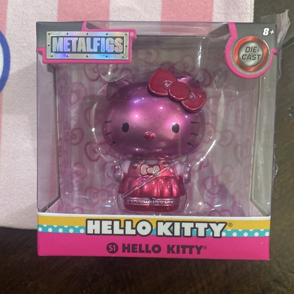 Sanrio Cinnamon Canvas Tote with Hot Pink Metallic Hello Kitty Figure. - Picture 4 of 4